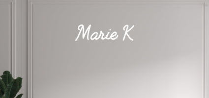 Custom text: Marie K